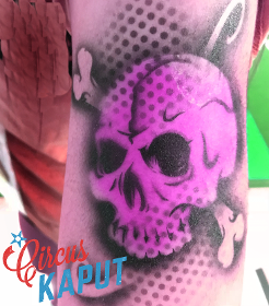 skull airbrush tattoo