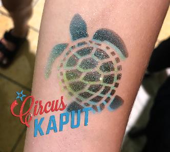 airbrush tattoo turtle